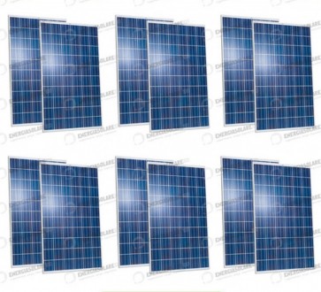Set 12 Pannelli Solari Fotovoltaici 270W Europeo 30V tot. 3240W Casa Baita Stand-Alone
