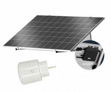 Kit fotovoltaico Plug & Play 400W con microinverter 300W pieghevole da giardino con Smart Plug WIfi per monitoraggio