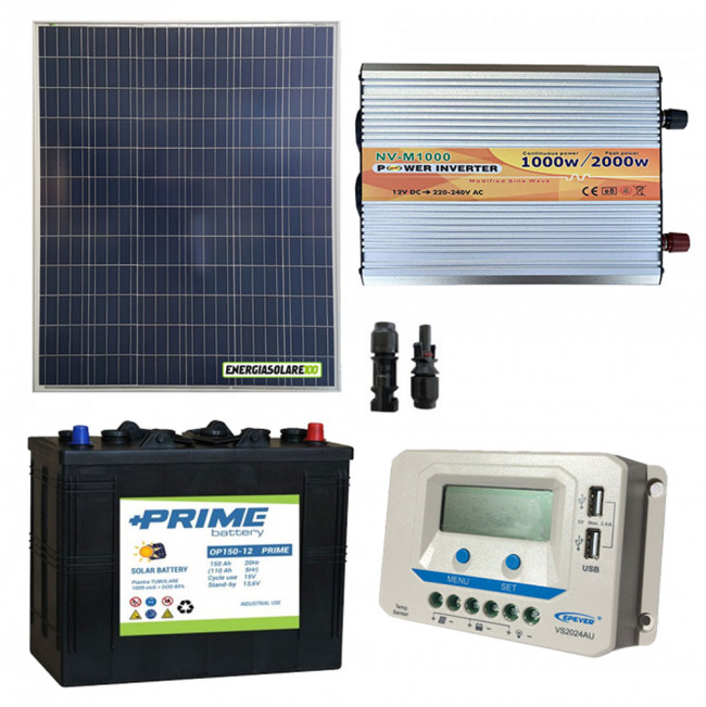 Kit Solar 800W 12V 1000Whdia con batería AGM 