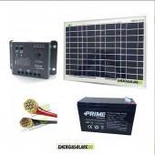 Photovoltaic Solar Kit panel 10W 12V poly Charge controller 5A EPSolar Battery 7Ah cables 2.5mmq RV motorhome lighting home