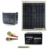 Photovoltaic Solar Kit panel 20W 12V poly Charge controller 5A EPSolar Battery 12Ah cables 2.5mmq RV motorhome lighting home