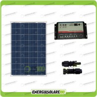 Caravan Solar kit Panel 100W 12V poly Controller for 2 batteries boat motorhome