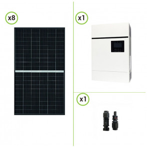 Impianto Solare fotovoltaico 3KW Inverter Sunforce 5KW 48V Regolatore di Carica MPPT 100A 450Voc