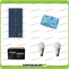 Solar kit free camping power supply panel 30W 12V LED bulb 7W Mobile phone controller USB output battery 12Ah