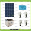 Solar kit free camping power supply panel 80W 12V LED bulb 7W Mobile phone controller USB output battery 38Ah