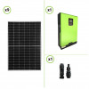 Photovoltaic system 3.8KW solar panels 430W with Hybrid Solar Inverter Edison V2 3KW 24V MPPT Charge Controller 80A 500VDC 4kW PV