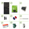 Photovoltaic kit 400W 12V monocrystalline panels 1KW MPPT pure wave inverter Edison10 210Ah battery tubular plate