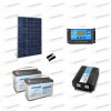 Solar kit for stand alone system photovoltaic panel 280W for cottage 1000W 24V 220V pure sine wave inverter 2 batteries 100Ah controller NVsolar