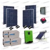 Off grid Solar House stand alone Kit 3kw 24V inverter 1.1KW PV 200Ah AGM Batteries solar water heater