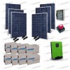 Off grid Solar House stand alone Kit 5KW 48V inverter 1.6KW PV 200Ah AGM Batteries