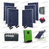 Off grid Solar House stand alone Kit 5Kw 48V inverter 1.6KW PV 250Ah OPZS Batteries solar water heater