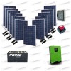 Off grid Solar House stand alone Kit 5kw 48V inverter 3.3KW PV 420Ah OPZS Batteries