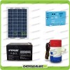 Photovoltaic kit for basic irrigation 12V submersible pump 500GPH panel 10W pwm regulator 5A