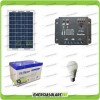 Solar lighting kit panel 10W 12V for 6 hours LED bulb lamp 7W 12V battery 12Ah AGM