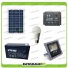 Photovoltaic Solar lighting kit panel 10W 12V with LED spot light and LED bulb 7W 12V for 1 hour
