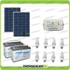 Solar lighting kit panel 160W 24V for 5 hours fluorescent bulb lamp 11W 24V barn cabin solar charge controller EPsolar LS
