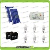 Solar lighting kit panel 40W 24V for 3 hours 6 fluorescent bulb lamps 7W 24V barn cabin