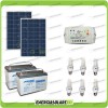 Solar lighting kit panel 60W 24V for 5 hours fluorescent bulb lamp 7W 24V barn cabin