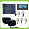 Solar lighting kit panel 50W 12V for 5 hours 5 LED bulb lamps 7W 12V