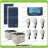Solar lighting kit panel 60W 24VV for 5 hours 6 LED bulb lamps 7W 24V