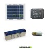 Photovoltaic Votive lighting solar system solar panel 5W 12V, 1 LED light 0.3W Dusk to Dawn