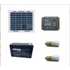 Photovoltaic Votive lighting solar system solar panel 5W 12V, 2 LED lights 0.3W Dusk to Dawn