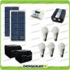 Solar Photovoltaic Kit 60W 24V Lights and Cell Phones Tablet + Inverter