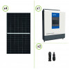 Photovoltaic solar system 1.5KW Inverter EPEver 3KW 24V pure wave battery charger with 60A MPPT charge controller