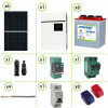 2.2KW Solar photovoltaic system Sunforce 5KW 48V Pure wave inverter MPPT 100A Charge Controller tubular plate acid battery