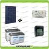 Starter Kit Plus Solar Panel HF 280W 24V AGM Battery 100Ah Controller PWM 10A LS1024B Display mt-50