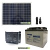 Solar photovoltaic panel kit 50W 12V Regulator 5A Epsolar Battery AGM 38Ah Deep Cycle