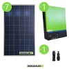 1.9KW 48V Photovoltaic solar kit solar panel Edison V3 5KW 48V hybrid inverter MPPT 80A charge controller
