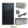 Starter Kit Plus Solar Panel 150W 12V AGM Battery 200Ah Controller PWM 10A LS1024B RS485 and USB cable