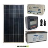 Starter Kit Plus Solar Panel 150W 12V AGM Battery 200Ah Controller PWM 10A and LS1024B Display mt-50