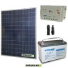 Starter Kit Plus Solar Panel 200W 12V AGM Battery 100Ah Controller PWM 20A LS2024B