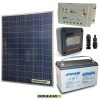 Starter Kit Plus Solar Panel 200W 12V AGM Battery 100Ah Controller PWM 20A and LS2024B Display MT-50