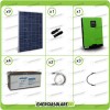 Solar photovoltaic kit 2.5KW Pure sine wave inverter Genius 5kW 48V MPPT solar charge controller  AGM batteries