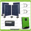 1.1KW PV solar photovoltaic kit, Edison30 3KW 24V Pure Sine wave inverter with PWM 50A charge controller and OPzs batteries