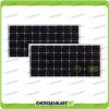 Stock 2 Photovoltaic Solar Panels 100W 12V Monocrystalline Cabin Boat Pmax 200W 