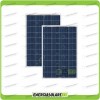 Stock 2 Photovoltaic Solar Panels 100W 12V Polycrystalline Cabin Boat Pmax 200W 
