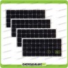 Stock 4 Photovoltaic Solar Panels 100W 12V Monocrystalline Cabin Boat Pmax 400W 