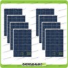 Stock 8 Photovoltaic Solar Panels 100W 12V Polycrystalline Cabin Boat Pmax 800W 