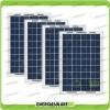 Kit 4 Photovoltaic Solar Panels 10W 12V Multi-Purpose Pmax 40W Cabin Boat