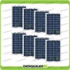 Kit 8 Photovoltaic Solar Panels 10W 12V Multi-Purpose Pmax 80W Cabin Boat