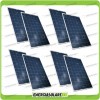 8 Photovoltaic Solar Panels 200W 12V Polycrystalline Cabin Boat Pmax 1600W