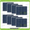 Stock 8 Photovoltaic Solar Panels 50W 12V Multipurpose Cabin Boat Pmax 400W 
