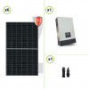 Photovoltaic kit 3000W Panels Hybrid Inverter SNA5000 5KW Dual MPPT Controller 480VDC 6.4KW PV WIFI Key