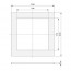 Dimensions Rialto Frame 503 plastic frame for PMMA Thermostat TTR2-F503-RI