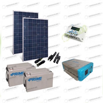 Kit Solare Fotovoltaico 540W 24V Baita Rifugio di Montagna Casa di Campagna 