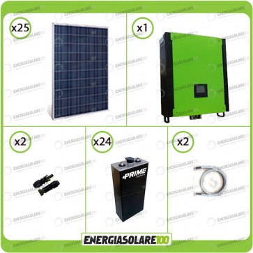 Kit solare fotovoltaico 6.2KW Inverter onda pura Infinity 5000W 48V regolatore MPPT 10Kw 900Vdc Batterie OPzS